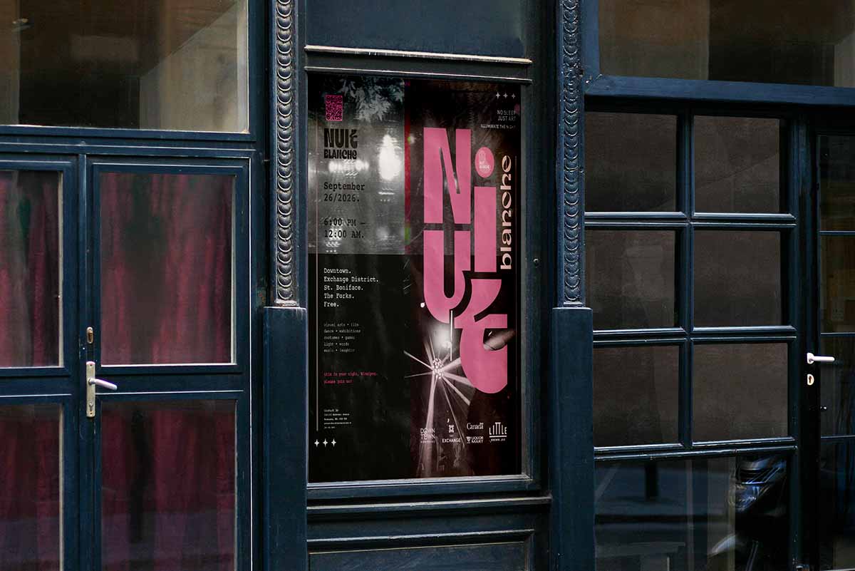 poster in the window