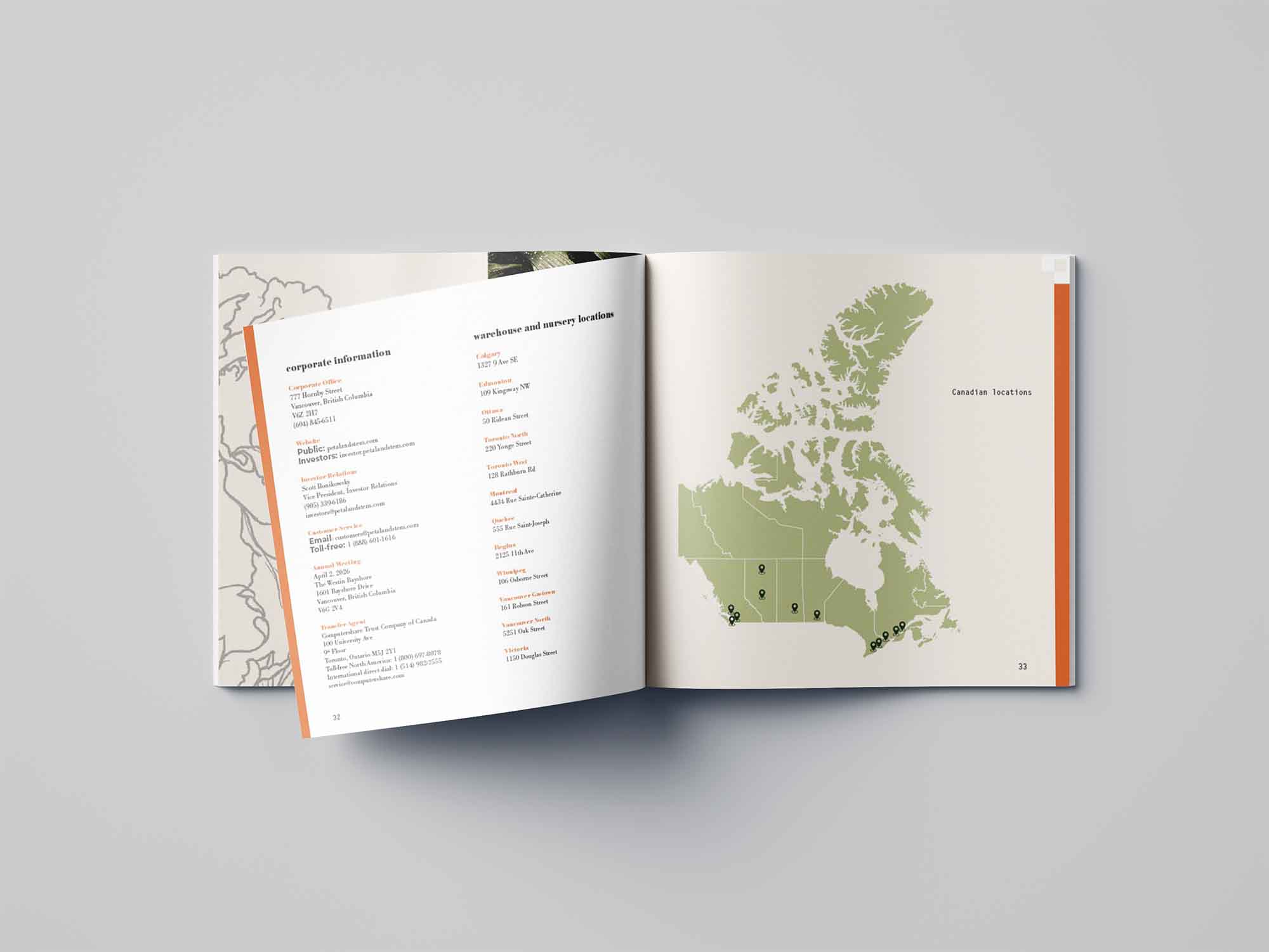 canadian locations map and staff directory
